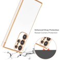 thumbnail image 2 of for Samsung Galaxy S23 Ultra Case Luxury Plating Case Cover Slim Lightweight Glossy Bling Phone Case Soft TPU Shockproof Bumper Case Electroplated Case,White, 2 of 11