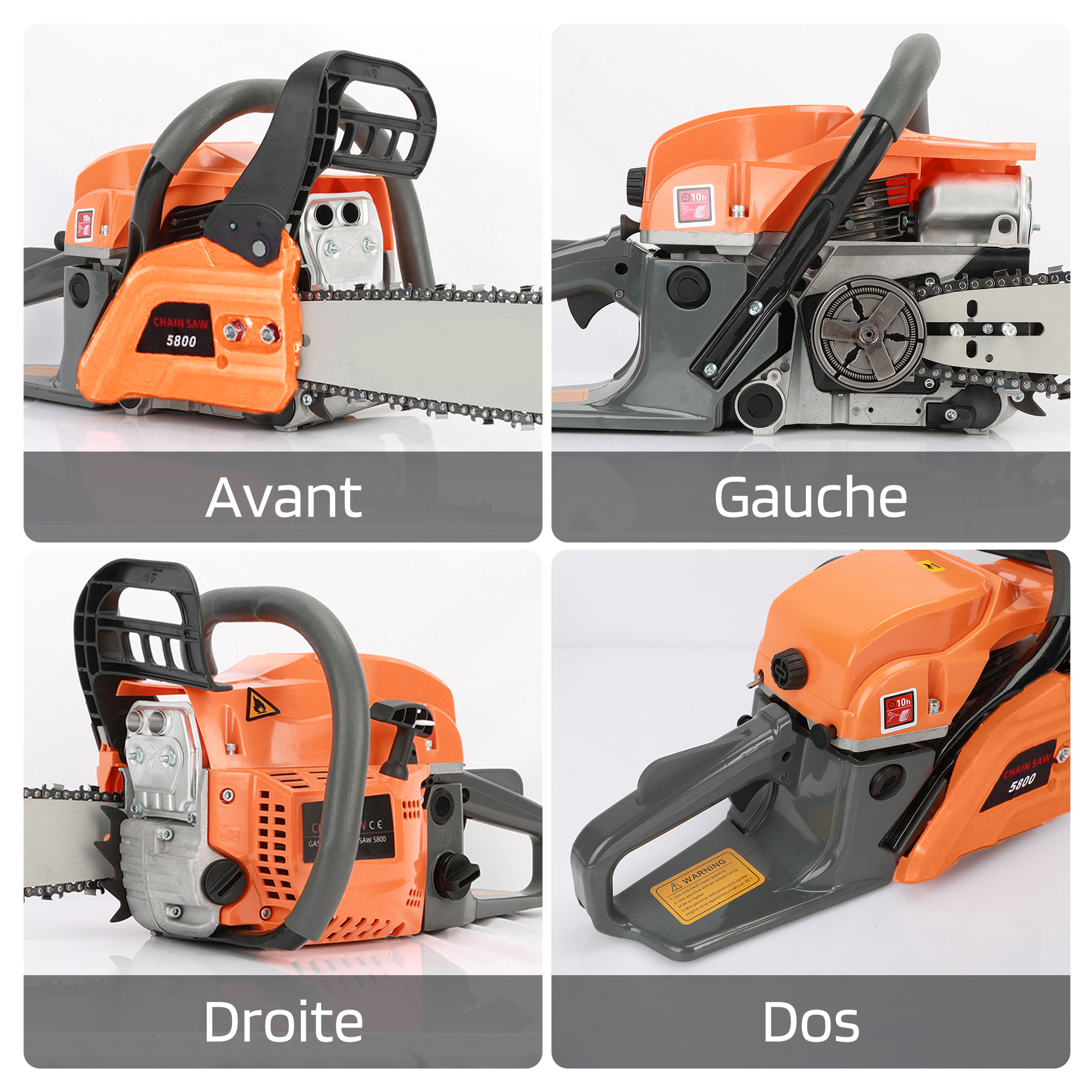 12-Inch Lightweight Gas Chainsaw 8lbs with Safety Lock, One-Hand Operation Chainsaw for Wood Cutting, Automatic Oiler System with Protective Case for Home & Professional Use.