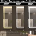 thumbnail image 4 of HAUSCHEN HOME 36x24 inch LED Bathroom Wall Mounted Makeup Vanity Anti Fog Mirror , Vertical & Horizontal, 4 of 9