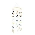 thumbnail image 1 of Children's Room Home Decoration Color Hairball Wood Feather Wind Chimes, 1 of 1