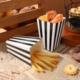 thumbnail image 4 of 24 piezas de cajas de palomitas de maíz contenedores de cartones Bolsas de papel caja de rayas para cine de las mesas de postres de cine favores de boda (negro), 4 of 7