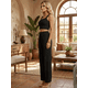 thumbnail image 4 of Conjunto Moderno 2 Piezas, Top de Tirantes y Pantalón Acampanado, Look Sofisticado Y Casual para Mujer, 4 of 5