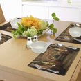 thumbnail image 4 of Ambesonne Gothic Place Mats Set of 4, Secret Passage Medieval, Standard Size, Brown and Red, 4 of 6