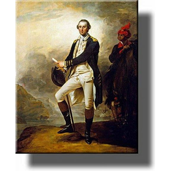 George Washington Portrait by Trumbull Picture on Stretched Canvas, Wall Art Décor, Ready to Hang!