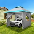 thumbnail image 6 of Zimtown Canopy 10 x 10ft Pop up Canopy Gazebo Tent with 4 Removable Sidewalls Blue, 6 of 7