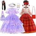 thumbnail image 2 of Disney Encanto Dolores Cosplay Mirabel Isabella niñas princesa vestido niños Luisa Halloween fiesta disfraz niños ropa Vestido2T(Tag100) Gao Jinjia LED, 2 of 2