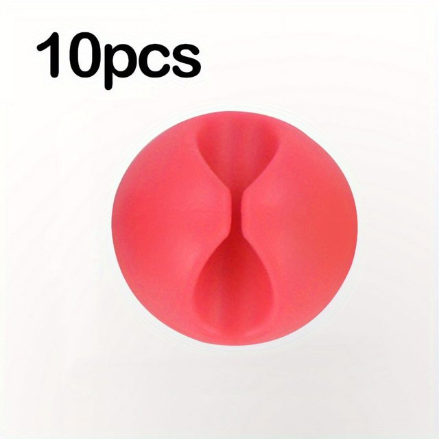 1/2/3/5/10/20 Pcs Silicone Cable Organizer, Data Cable Storage And Finishing Buckle,