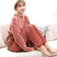 thumbnail image 5 of Pantalones de invierno cálido Sunnimix para Mujer Ropa de Dormir Pijamas de terciopelo Rojo, 5 of 7