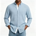 thumbnail image 2 of jjayotai Men's Shirt Long Sleeve Button down Casual Shirts Untucked Dress Shirts Beach Vacation Fall Tops, 2 of 6