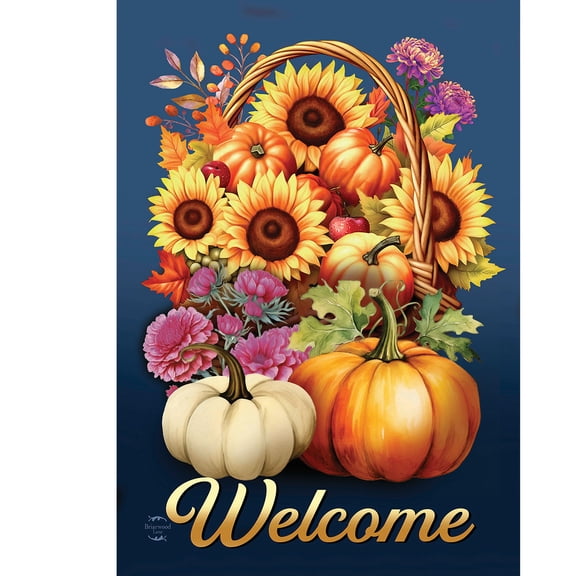 Briarwood Lane Fall Garden Flag 12x18 For Outdoor Fall Basket For Fall Garden Flag Flags For Outside