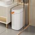 thumbnail image 2 of Rechargeable Bathroom Trash Can with Lid(battery/charging cable not included),Motion Sensor Trash bin Automatic Touchless, Auto-Adsorption Slim Smart Kitchen Garbage Can for office, 2 of 10