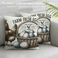 thumbnail image 3 of Leisuo Farm Pillow Cover - and Egg Basket Design, Country Kitchen Decorative Cushion Case for Home, Couch, Bed, Farmhouse Decor, 3 of 5
