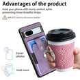 thumbnail image 6 of ELEHOLD Wallet Case for Google Pixel 7A,with Card Holder 360° Rotation Ring Holder Stand Function Shockproof Anti-Scratch Protective Luxury Leather Purse Case,purple, 6 of 8