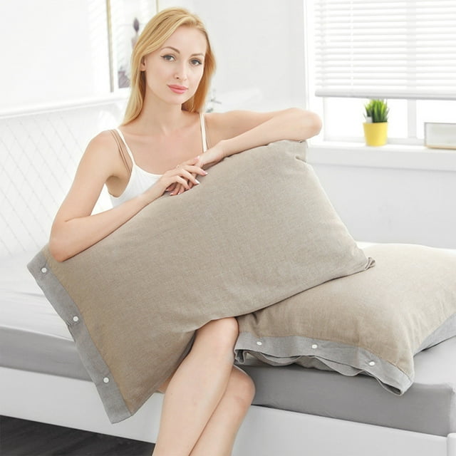 Cotton Pillowcase 4 Layer Cotton Pillowcase with Snap Removable