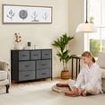 thumbnail image 2 of EDX Commode à 7 Tiroirs pour Chambre, Armoire Organisatrice de Rangement en Tissu, Gris, 2 of 8