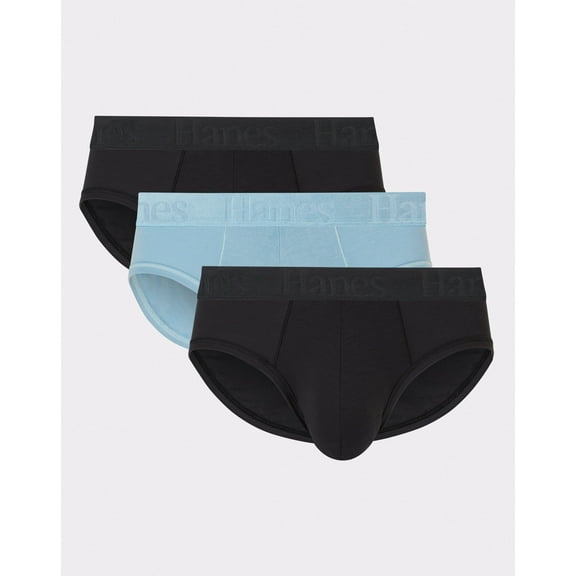 Hanes Originals Ultimate Men's SuperSoft Brief Underwear, 3-Pack Assorted L