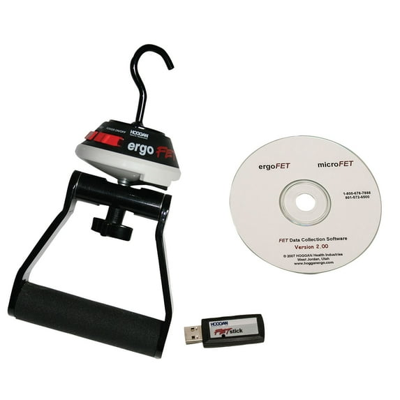 ErgoFET push-pull force gauge, wireless with data collection and clinical software