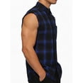 thumbnail image 3 of jobturf Sleeveless Shirts for Men Summer Fashion Plaid Button Down Shirt Beach Vacation Lightweight Pullover Big and Tall Tank Tops M-XXXL, 3 of 9