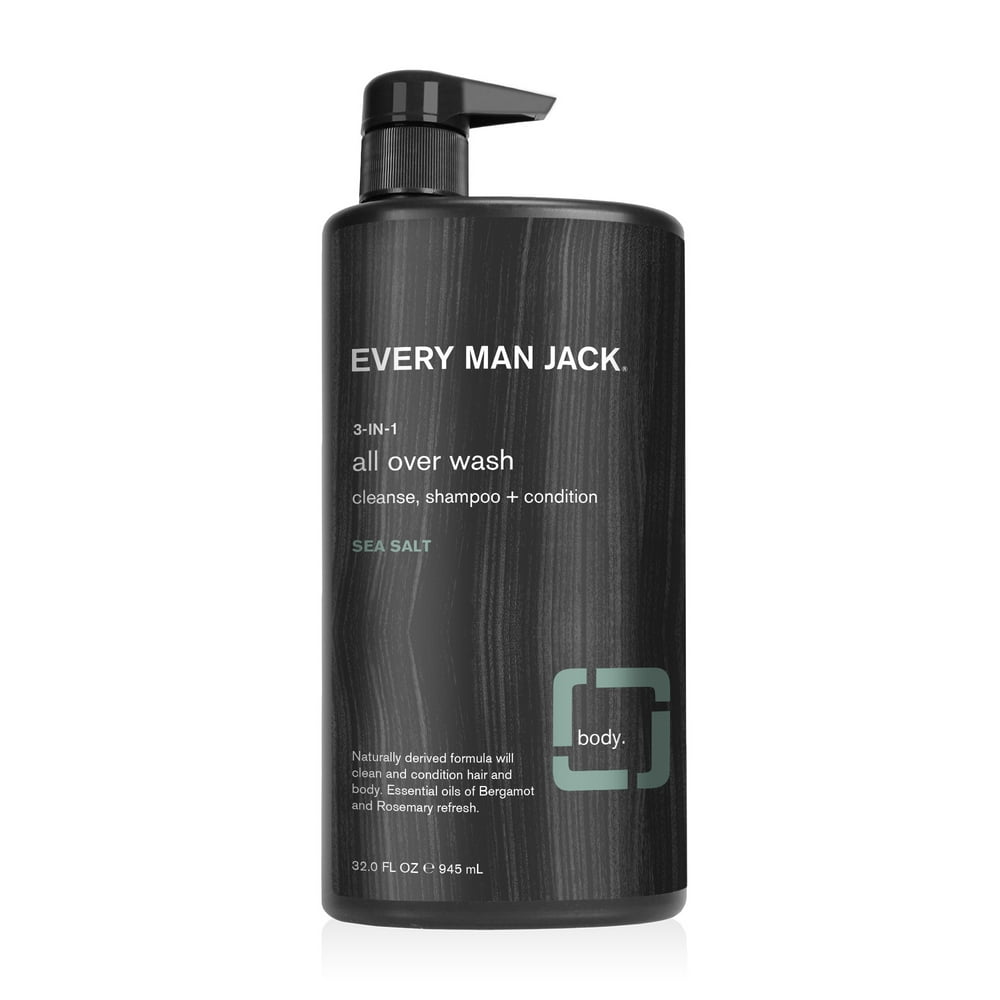 Every Man Jack Mens Cleansing 3in1 All Over Wash for All Skin and