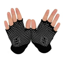 Mato & Hash Yoga Pilates Fingerless Exercise Grip Gloves - Black CA7050