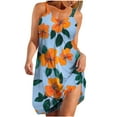 thumbnail image 2 of QUNYINEY Sleeveless Summer Dresses for Women Casual Floral A-Line Dress Beach Crew Neck Mini Sundress, 2 of 5