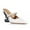 White, variant on FSJ Women Pearls Strap Pointed Toe Mules Slip on Butterfly High Chunky Heeled Sandals Prom Dressy Backless Pumps Size 8 Black