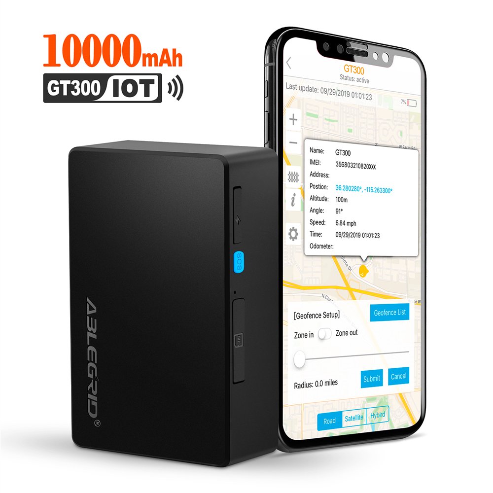 4G LTE GPS Tracker for Vehicles, [AT&T Certified Device] 10000mAh Real