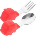thumbnail image 2 of 1 Set of Portable Baby Spoons Adorable Toddler Spoon Training Feeding Tableware for Baby, 2 of 8