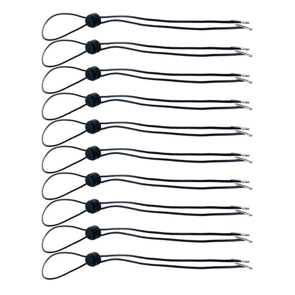 10 Adjustable Removable Hat Cords, Elastic Chin Straps with Spring for Secure Windproof Retention