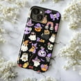 thumbnail image 6 of Kawaii Halloween Phone Case for iPhone 16 15 14 13 12 11 Pro Max, Mini & Plus – Pastel Ghosts, Cats, Pumpkins & Cute Spooky Vibes (Black), 6 of 6