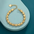 thumbnail image 2 of Four-Leaf Clover 24K Gold-Plated Chain Bracelet, Retro Chic Design for Women, Elegant & Stylish, 2 of 5