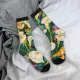 thumbnail image 5 of KLL Tropical Floral Jungle Print Cool Socks Men's Women's Crew Socks Funny Crazy Novelty Stockings, 5 of 6