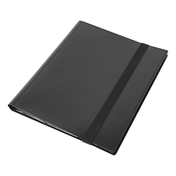 OUNONA Black Portable Game Card Holder Storage Album with Design, Protector for Trading and Collectible Cards