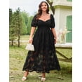 thumbnail image 2 of Vestido EYWOL, corpiño negro con bordado floral para mujer 2025, 2 of 9