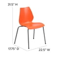 thumbnail image 3 of Orange Plastic Stack Chair, 3 of 5