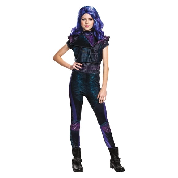 Disguise Girls' Descendants Classic Mal Jumpsuit Costume - Size 10-12