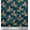 Dark Teal Blue, variant on Soimoi Black Cotton Duck Fabric Leaves,Floral & American Robin Bird Printed Fabric 1 Yard 42 Inch Wide