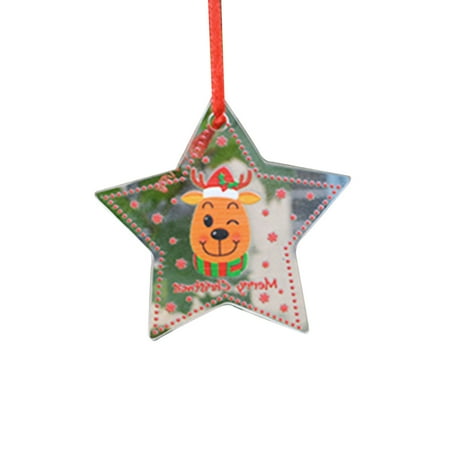 

Christmas Tree Hanging Ornament Cute Star Pendant Painted Acrylic Xmas Decor Cute Star Pendant Painted Acrylic Xmas Theme Decoration Not Easy to Break Durable Reindeer In Green
