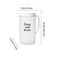 thumbnail image 3 of 2L Plastic Water Pitcher with Leakproof One-Hand Press Lid, Matte Finish, Fridge-Friendly Slim Design, BPA-Free, Black or White, Large Capacity Beverage Container, 3 of 6
