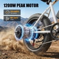thumbnail image 7 of Actbest 26" x 4" Fat Tire Electric Bike for Man Teen, Peak 1500W Motor Adult Ebike with 48V 10.4Ah Removable Battery, Front Suspension, Electric Mountain Bicycle with 7 Speed, 7 of 7