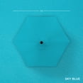 thumbnail image 5 of Best Choice Products 7.5ft Heavy-Duty Outdoor Market Patio Umbrella w/ Push Button Tilt, Easy Crank - Sky Blue, 5 of 8
