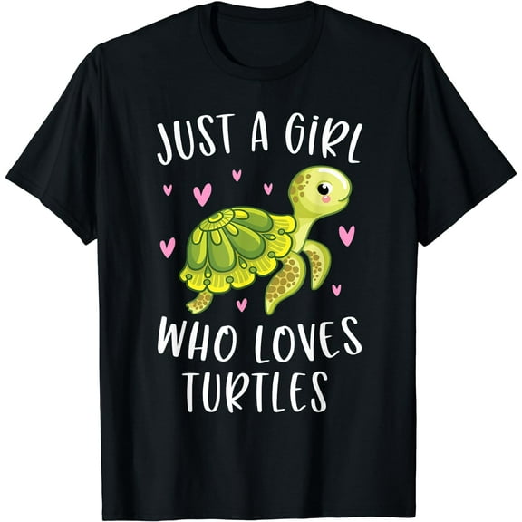 Sea Turtle Shirt For Girls Just A Girl Who Loves Turtles T-Shirt