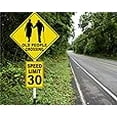 thumbnail image 4 of Speed Limit 30 Sign Mph Slow Warning Traffic Road Highway Metal Tin Sign 12x8 Inch, 4 of 5