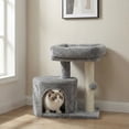 thumbnail image 3 of Feandrea Árbol para Gatos, Rascador con Plataforma Acolchada, con Tronco de Sisal, para Gatitos, Gris Claro MPCT50WV1, 3 of 8