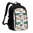thumbnail image 1 of Balery Back To School A Mochila con carga USB para hombre y mujer - Mochila impermeable y antirrobo para portátil con puerto USB para viajes, trabajo, estudios y universidad, 1 of 7