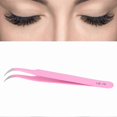 thumbnail image 4 of Lash Tweezers Stainless Steel False Eyelashes Tweezer for Eyelashes Extension PinkLE?15 Curved, 4 of 5
