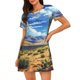 thumbnail image 1 of Fotbe Western Desert Cactus Bata de Dormir para Mujer con Estampado, Camisón de Algodón de Manga Corta, Ropa de Dormir Casual, 1 of 6