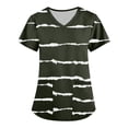 thumbnail image 1 of Birdeem Chemises Mode pour Femmes à Manches Courtes, Col en V, Blouse à Imprimé avec Poche, Uniforme de Travail, 1 of 3