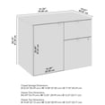 thumbnail image 2 of Pemberly Row 30W Office Storage Cabinet With Lockable Drawers in Platinum Gray, 2 of 7