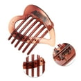 thumbnail image 2 of Unique Bargains 1 Pc Elegant Heart-Shaped Hollow Hair Clips Hairdo Clip Brown, 2 of 5